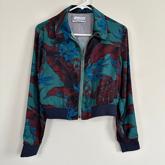 Urban Outfitters Jackets & Blazers - Urban Outfitters Windbreaker Jacket Womens SMALL Retro Cropped Full Zip Floral